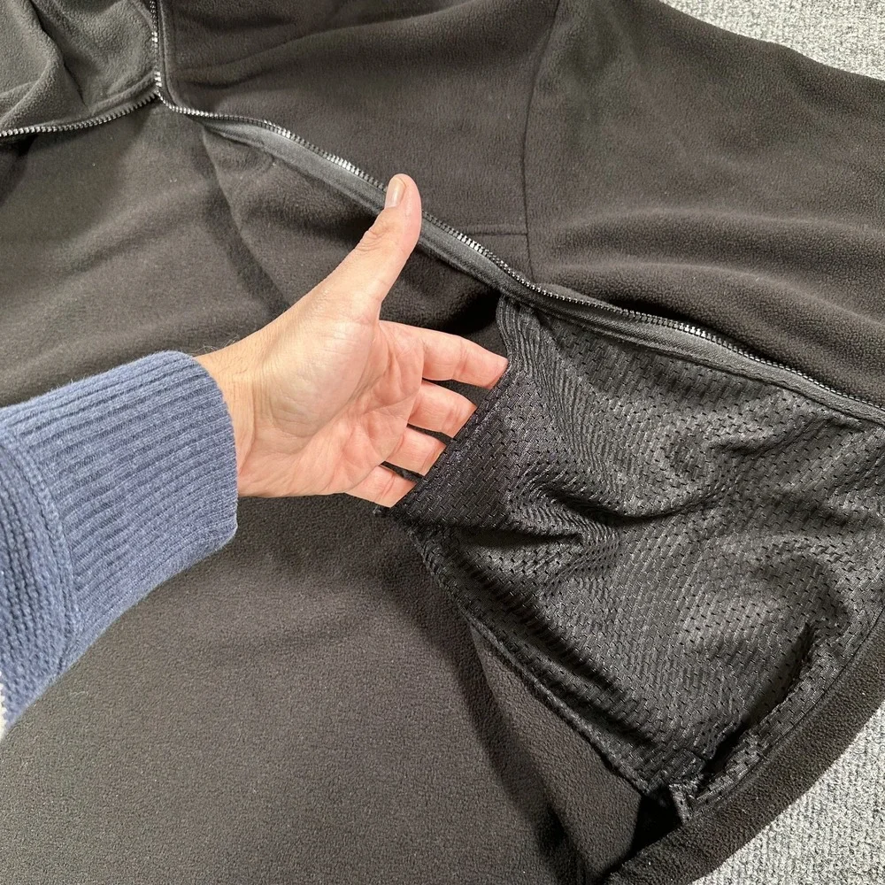 Rothco Sweater Men's XL Black Fleece Full Zip Concealed Carry Inner Pockets